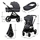 KinderKraft бебешка количка 2в1 NEA 2.0 DEEP GREY