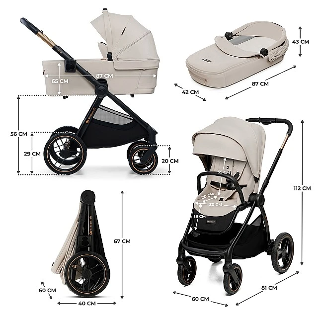 KinderKraft baby stroller 2in1 NEA 2.0 SOFT BEIGE