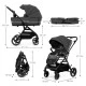 Kinderkraft YOXI baby stroller 3in1 MOONLIGHT GREY