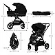 Kinderkraft YOXI baby stroller 3in1 PURE BLACK