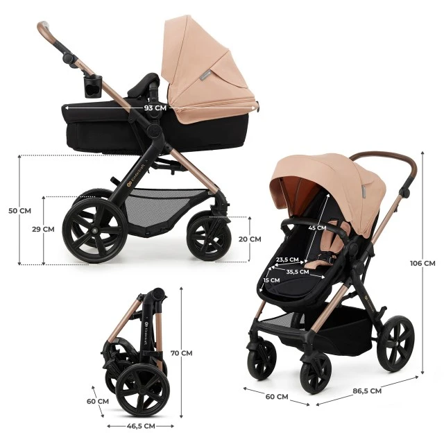 KinderKraft MOOV 2 3in1 stroller SAND BEIGE