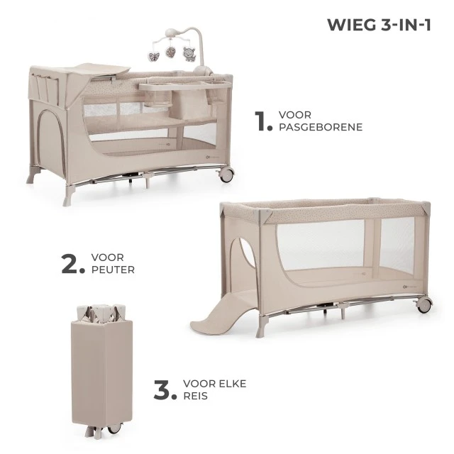 Kinderkraft JOY FULL 2 baby bassinet with accessories BEIGE