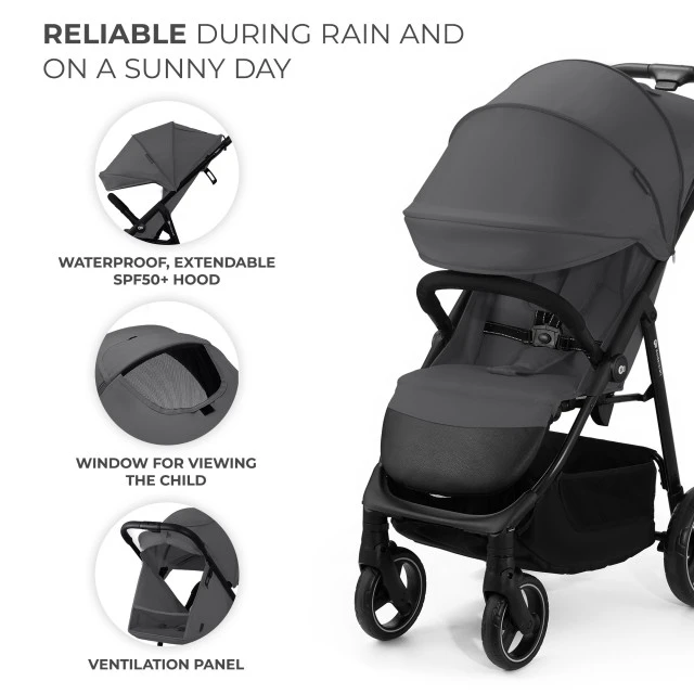 Kinderkraft TRIG 3 baby stroller GLANITE GREY