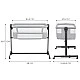 KinderKraft NESTE UP 2 бебешка кошара LIGHT GREY