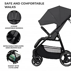 Kinderkraft TRIG 3 бебешка количка GLANITE GREY
