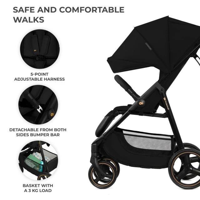 Kinderkraft TRIG 3 baby stroller ONYX BLACK