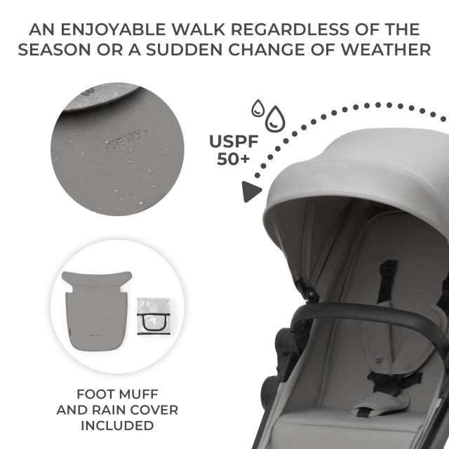 Kinderkraft NEWLY baby stroller 4 in 1 MOONLIGHT GRAY