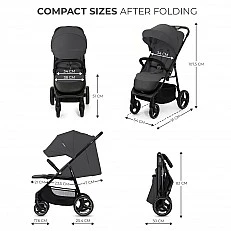 Kinderkraft TRIG 3 бебешка количка GLANITE GREY