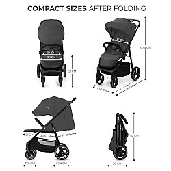 Kinderkraft TRIG 3 бебешка количка GLANITE GREY