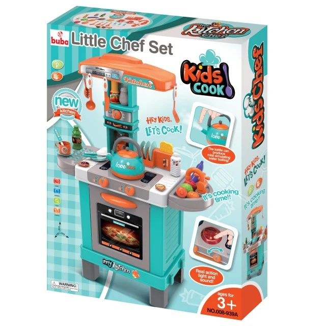 Children’s induction kitchen with kettle Buba 008-939A, Blue