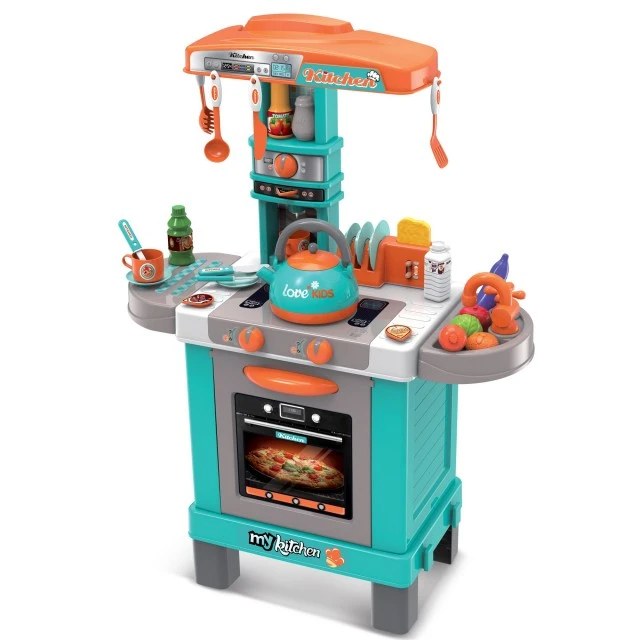 Children’s induction kitchen with kettle Buba 008-939A, Blue