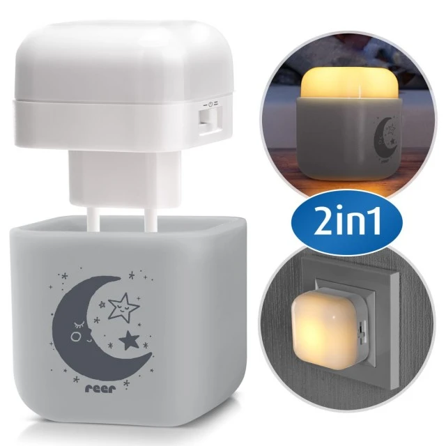 52401 Reer 2in1 night lamp gray