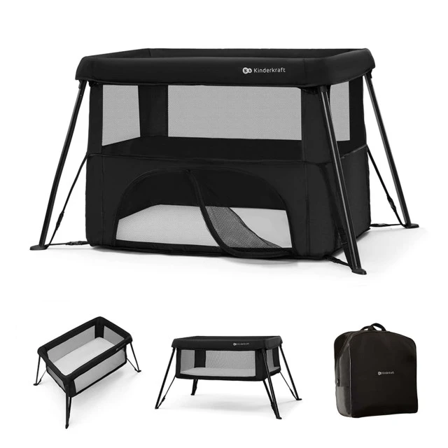 Kinderkraft CAMI baby cot BLACK
