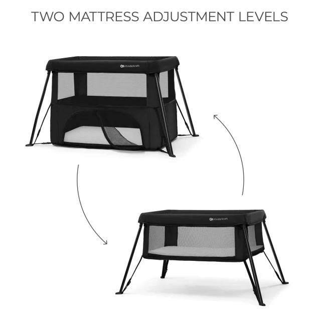 Kinderkraft CAMI baby cot BLACK