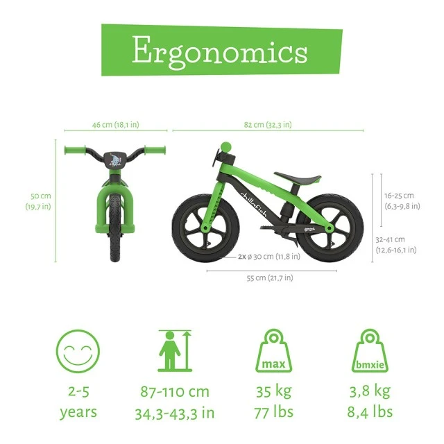 Chillafish BMXie 02 CPMX02KIW balance bike kiwi