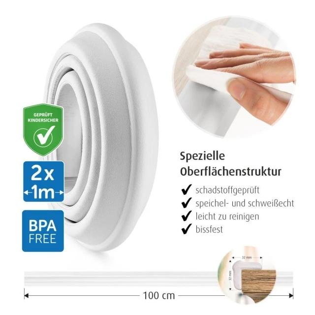 82040 Reer soft edge protector white