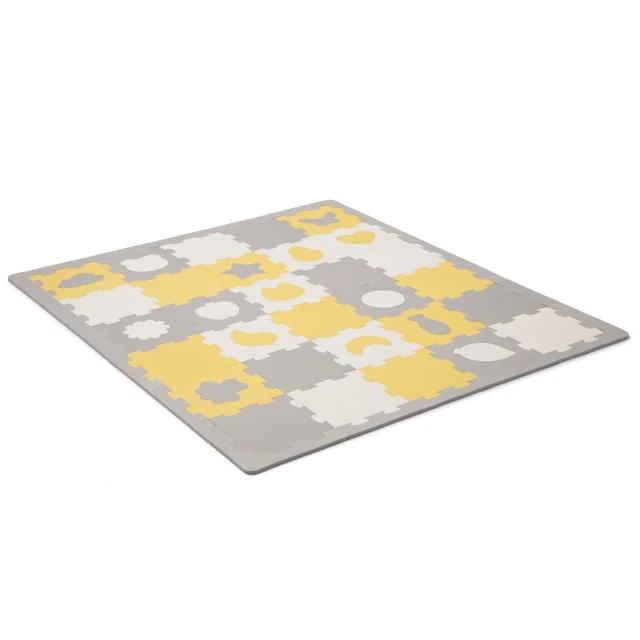 KinderKraft LUNO SHAPES soft puzzle yellow KPLUSH00YEL