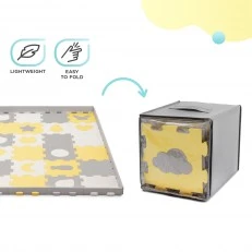 KinderKraft LUNO SHAPES soft puzzle yellow KPLUSH00YEL
