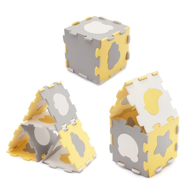 KinderKraft LUNO SHAPES soft puzzle yellow KPLUSH00YEL