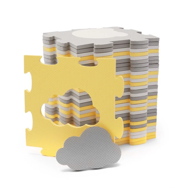 KinderKraft LUNO SHAPES soft puzzle yellow KPLUSH00YEL
