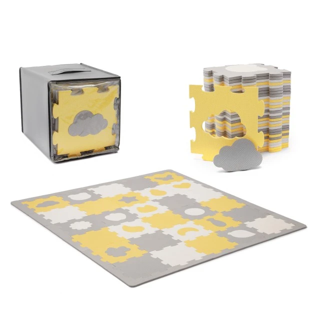 KinderKraft LUNO SHAPES soft puzzle yellow KPLUSH00YEL