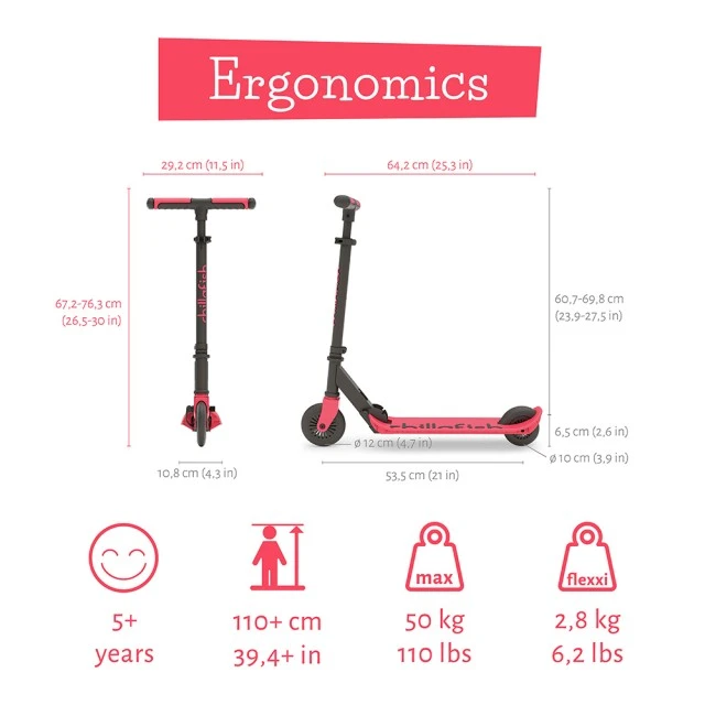Chillafish Flexxi CPFM01COR folding scooter Coral