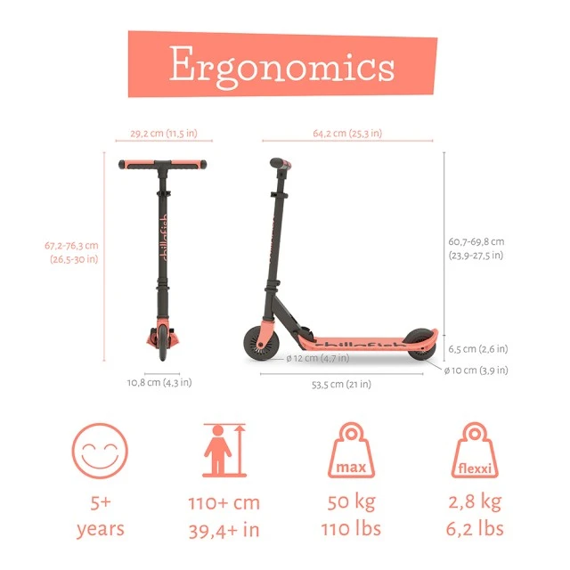 Chillafish Flexxi CPFM01FLA Folding Flamingo Scooter