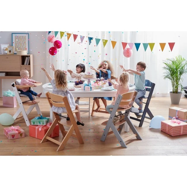 KinderKraft ENOCK high chair wooden/white legs KKKENOCWHT