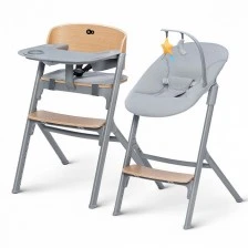 KinderKraft LIVY high chair wood + CALMEE lounge chair