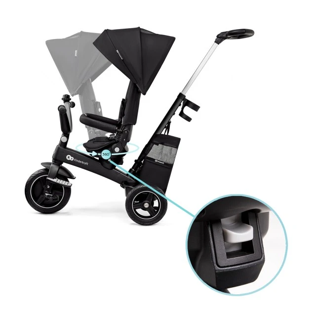 KinderKraft EASYTWIST black tricycle KREASY00BLK0000