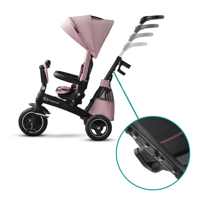 KinderKraft EASYTWIST pink tricycle KKRETWIPNK