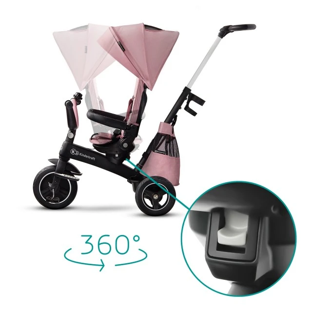 KinderKraft EASYTWIST pink tricycle KKRETWIPNK