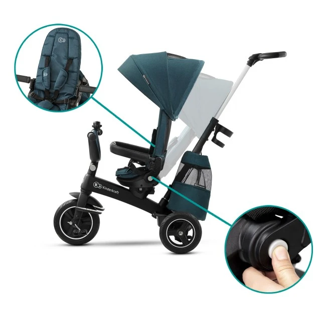 KinderKraft EASYTWIST green tricycle KKRETWIGRE