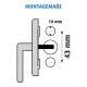 70060 Reer door and window lock 3 pcs WHITE