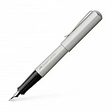 Faber-Castell Hexo fountain pen, M, matt silver