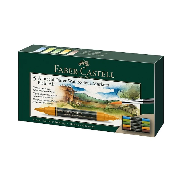Faber-Castell Акварелен маркер Albrecht Dürer, plein air, 5 цвята