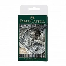 Faber-Castell Pitt Artist brush marker Grey, 8 pieces