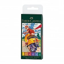 Faber-Castell Pitt Artist brush marker, color wheel, 6 pieces