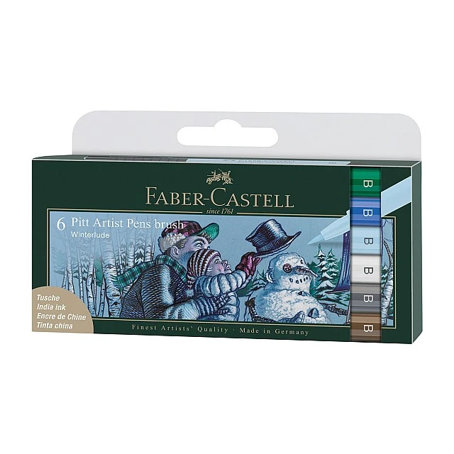 Faber-Castell Pitt Artist brush marker Winter, 6 pieces