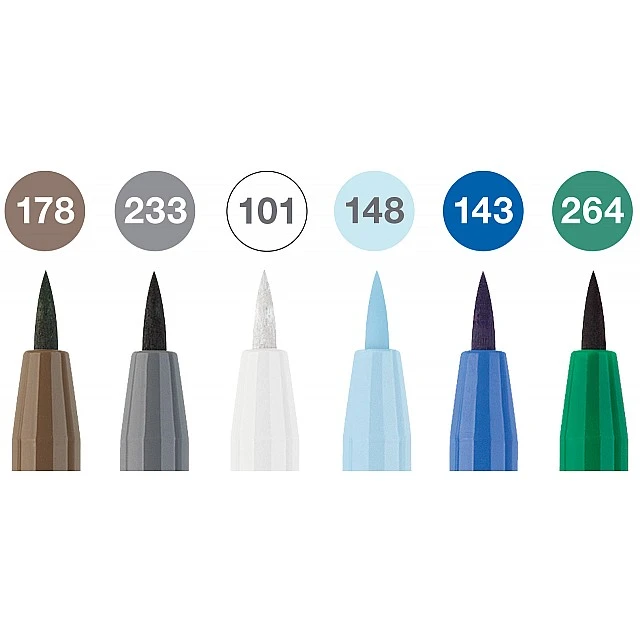 Faber-Castell Pitt Artist brush marker Winter, 6 pieces