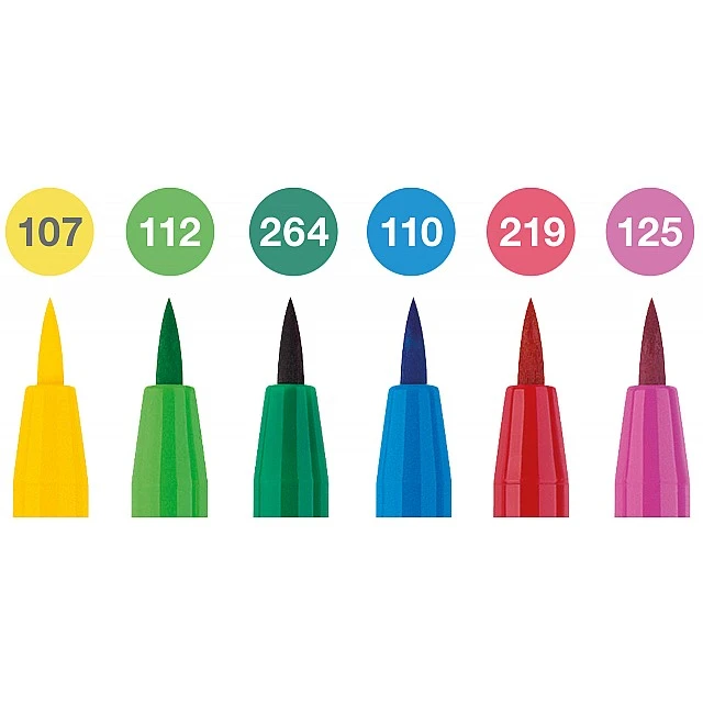 Faber-Castell Pitt Artist brush marker Spring, 6 pieces
