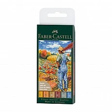 Faber-Castell Маркер-четка Pitt Artist, есен, 6 броя