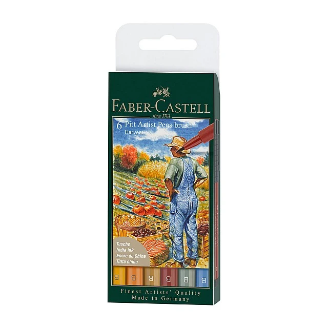 Faber-Castell Pitt Artist brush marker Autumn, 6 pieces
