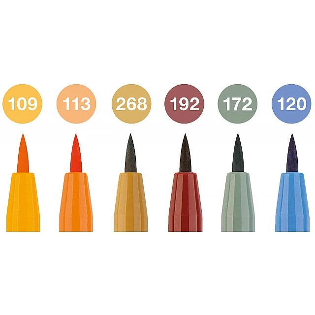 Faber-Castell Pitt Artist brush marker Autumn, 6 pieces