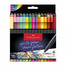 Faber-Castell Grip fineliner, 0.4 mm, pastel and neon, 5 colours
