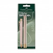 Faber-Castell Poly Ball Urban ballpoint pen with 2 pale pink pencils