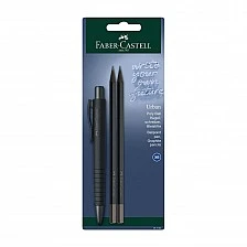 Faber-Castell Poly Ball Urban ballpoint pen with 2 black pencils