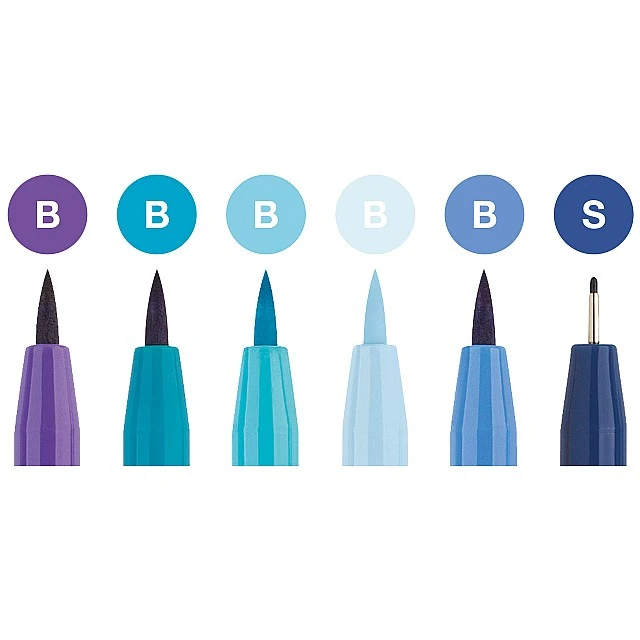 Faber-Castell Goldfaber Sketch brush marker Creative Blue, 6 pieces