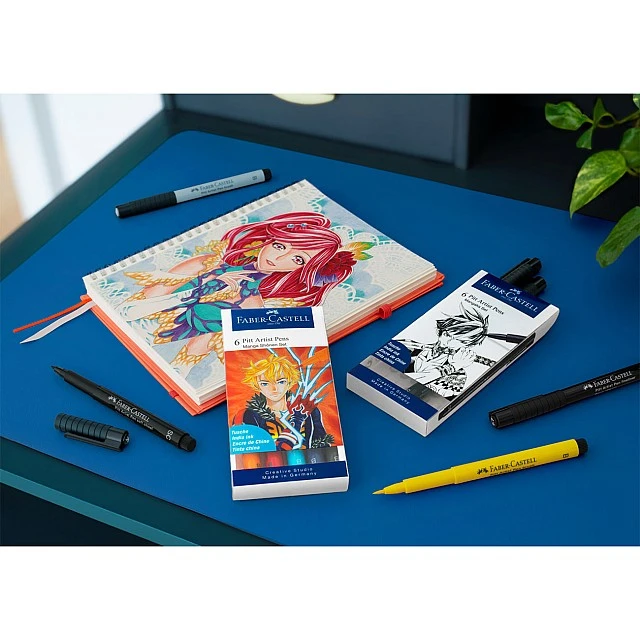 Faber-Castell Pitt Manga Mangaka marker set, 6 pieces