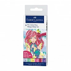 Faber-Castell Маркер Pitt Manga Shojo, 6 броя